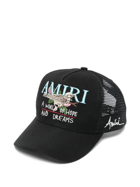  Amiri Embroidered Mesh Hat - Black 