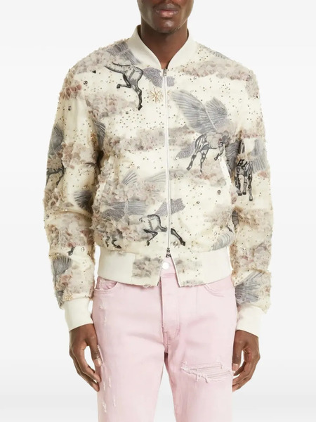  Amiri Floral Sequin Jacket - Neutrals 