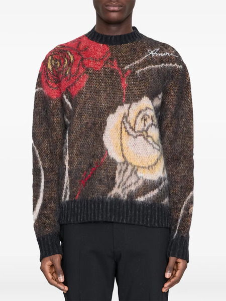  Amiri Floral Sweater - Brown 
