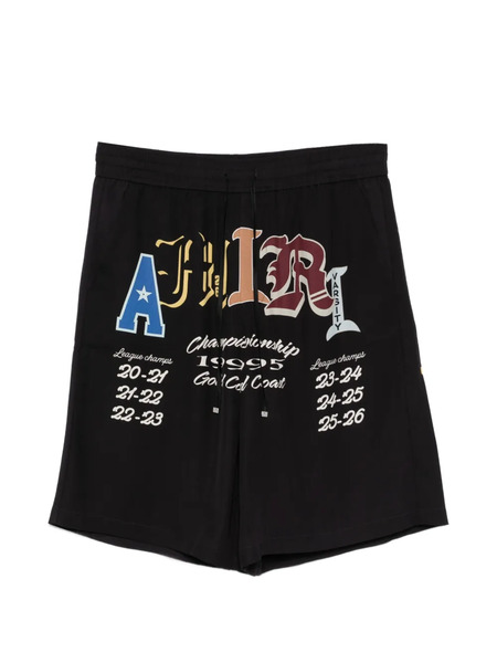  Amiri Graphic Drawstring Shorts - Black 