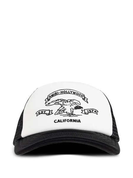  Amiri Graphic Trucker Baseball Hat - White 