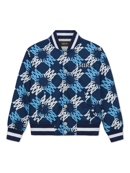  Amiri Kids Ma Quad-monogram Bomber Jacket - Blue 