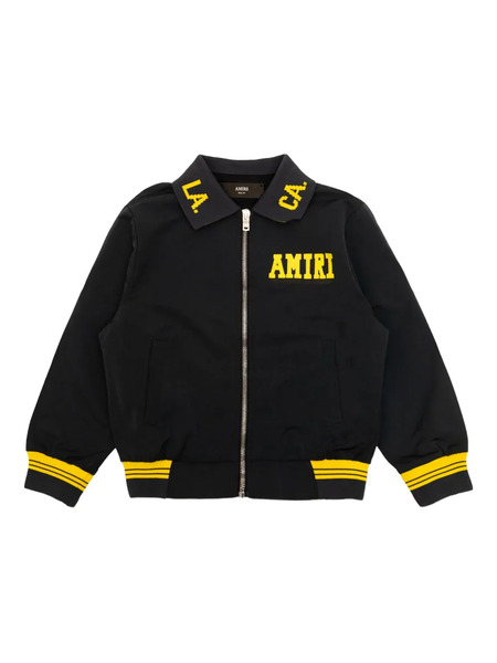  Amiri Kids Tiger-embroidered Zip-up Jacket - Blue 