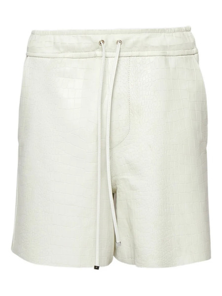 Amiri Leather Shorts - White 