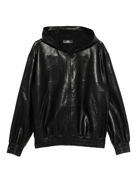 Amiri Leather Zip Jacket - Black 