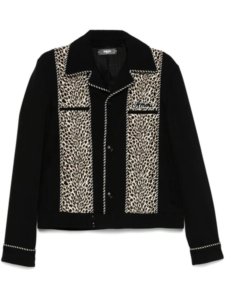  Amiri Leopard Cadet Jacket - Black 