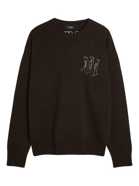  Amiri Logo-appliques Knit Sweater - Brown 