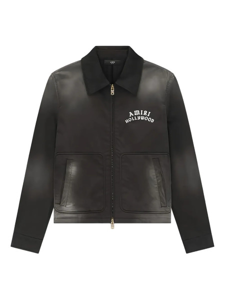 Amiri Logo-detail Zip-up Jacket - Black 