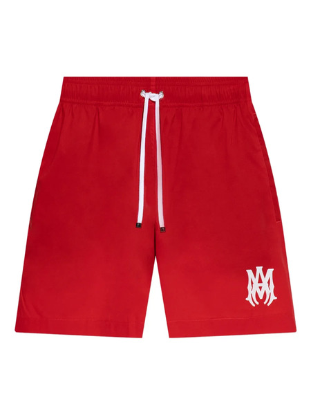  Amiri Logo Drawstring Swim Shorts - Red 