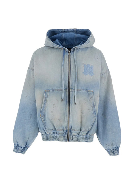  Amiri Logo-embroidered Hooded Jacket - Blue 