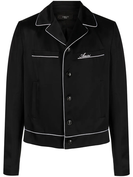  Amiri Logo-print Pyjama-shirt Jacket - Black 
