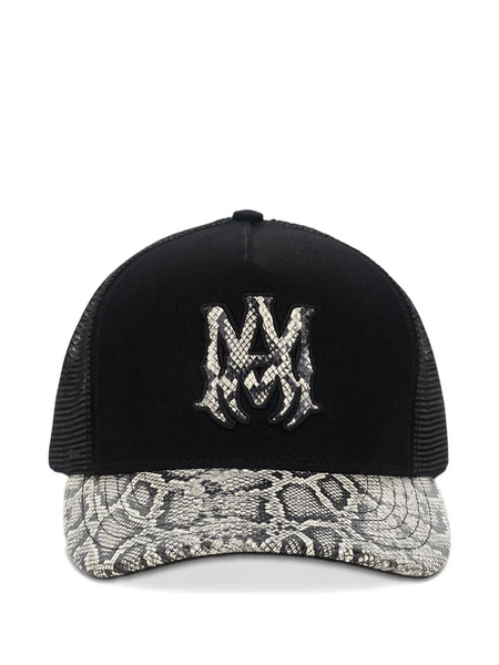  Amiri Logo Snake Trucker Cap - Black 