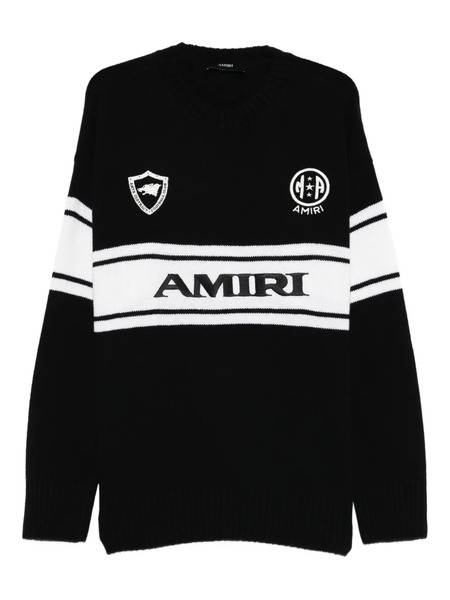  Amiri Logo Stripe Sweater - Black 