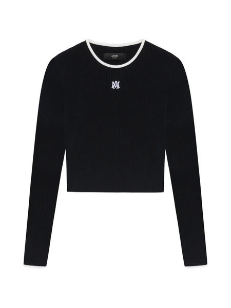  Amiri Logo Trim Knitwear - Black 