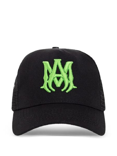  Amiri Logo Trucker Cap Hat - Black 
