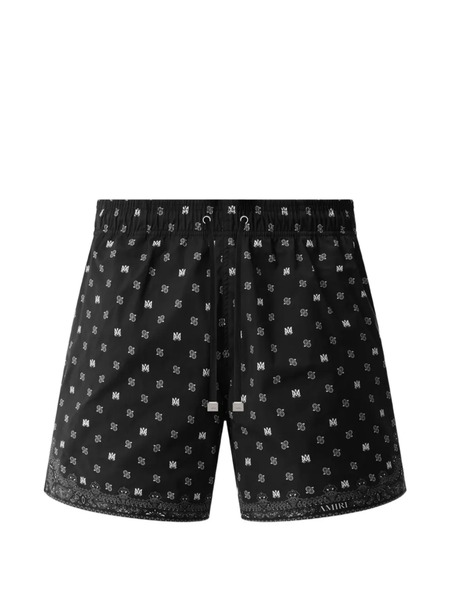  Amiri Ma Paisley Patterned Swim Shorts - Black 