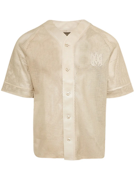  Amiri Ma Perforated Leather Shirt - Neutrals 