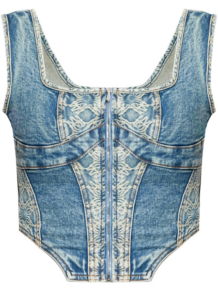  Amiri Ma Quad Corset Top - Blue 