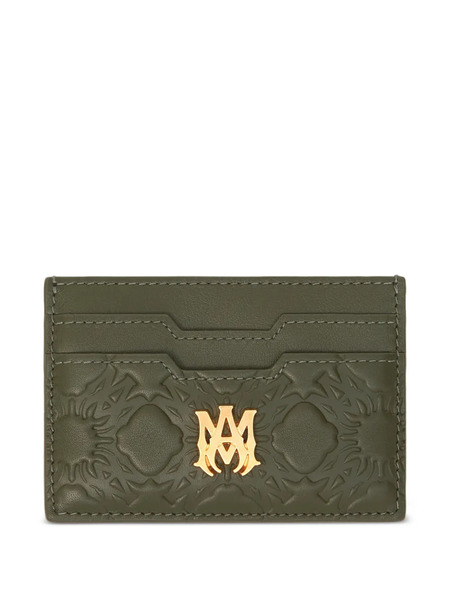  Amiri Ma Quad Leather Cardholder - Green 