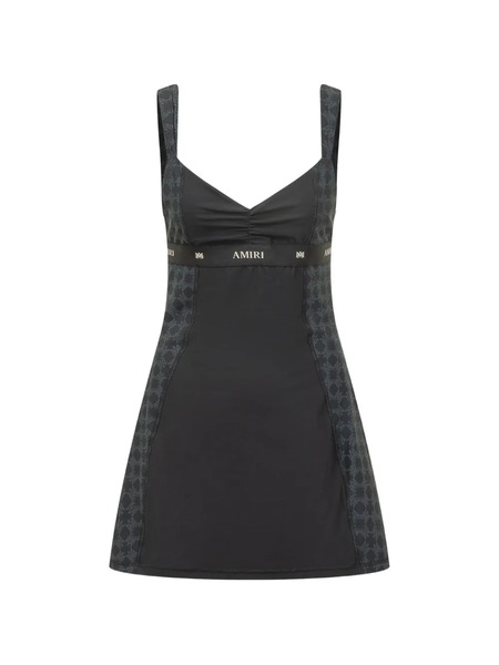  Amiri Ma Quad Patterned Mini Dress - Black 