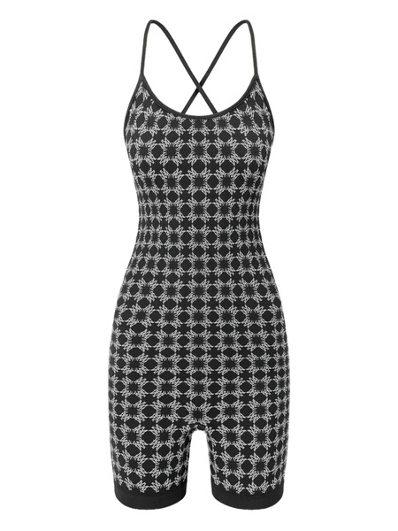  Amiri Ma Quad Seamless Playsuit - Black 