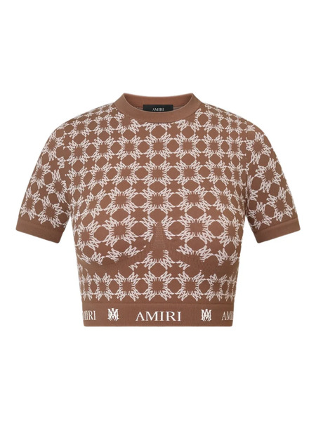 Amiri Ma Quad Seamless Short-sleeve Top - Brown 