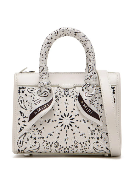  Amiri Micro Bandana Triangle Tote Bag - White 