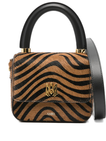  Amiri Micro Ma Zebra Tote Bag - Brown 