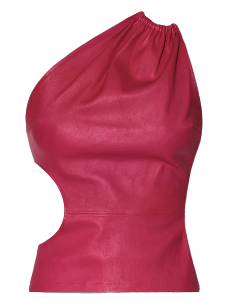  Amiri One-shoulder Cut-out Top - Pink 