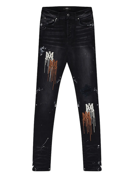  Amiri Paint-drip Jeans - Black 