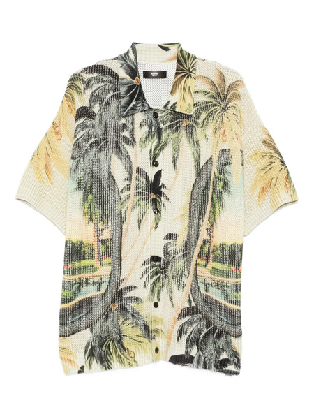  Amiri Palm Tree-print Shirt - Green 
