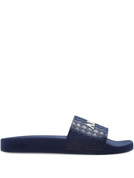  Amiri Pattern Logo-detail Slides - Blue 