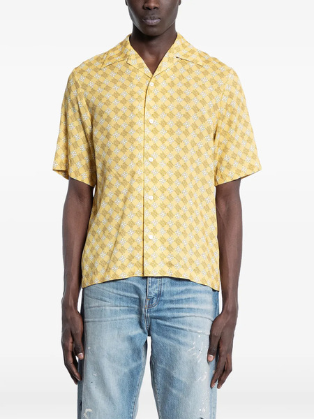  Amiri Patterned Camp Shirt - Yellow 