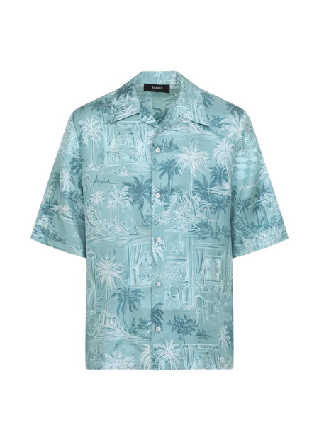  Amiri Printed Silk Shirt - Blue 