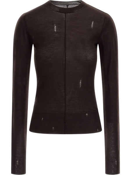  Amiri Ripped-detailing Top - Brown 