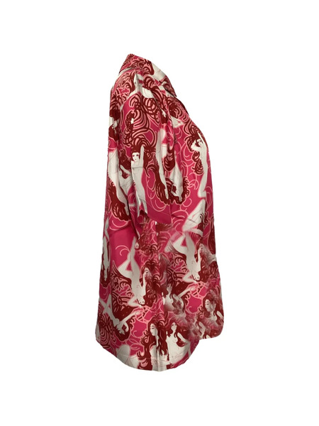  Amiri Silk Patterned Shirt - Pink 