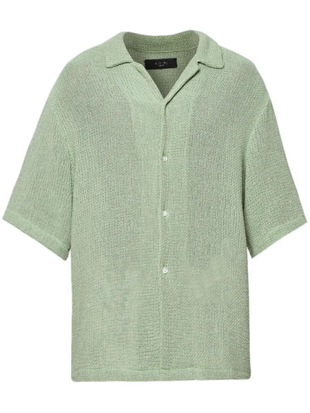  Amiri Spread-collar Mesh Shirt - Green 