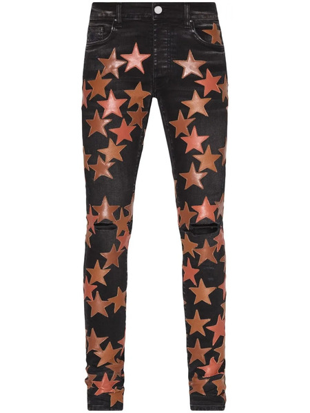  Amiri Star-patch Jeans - Black 