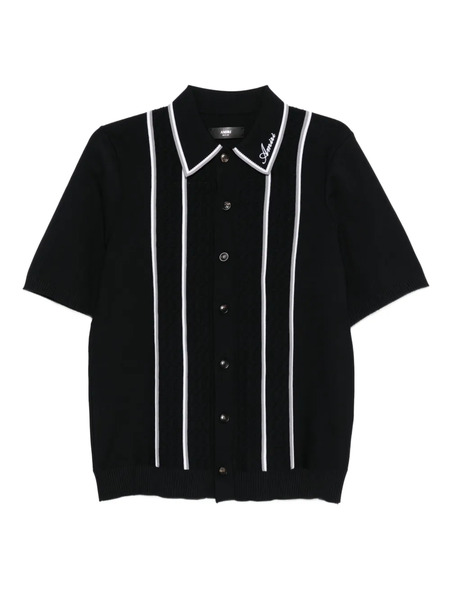  Amiri Stripe-panel Knitted Shirt - Black 
