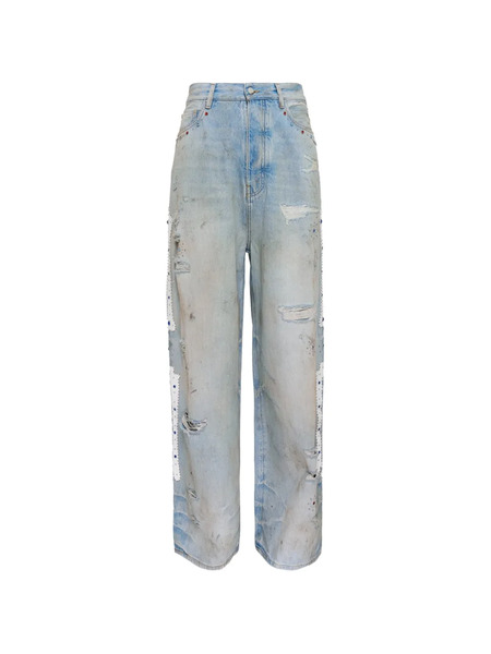  Amiri Studded Baggy Jeans - Blue 