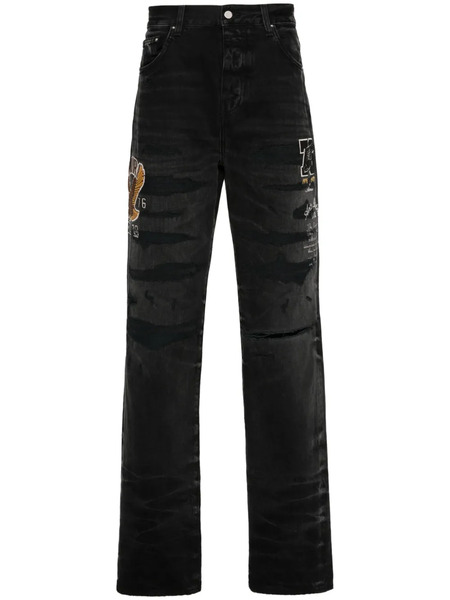  Amiri Varsity Straigh-leg Jeans - Black 