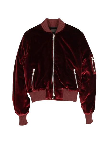  Amiri Velvet Bomber Jacket - Red 
