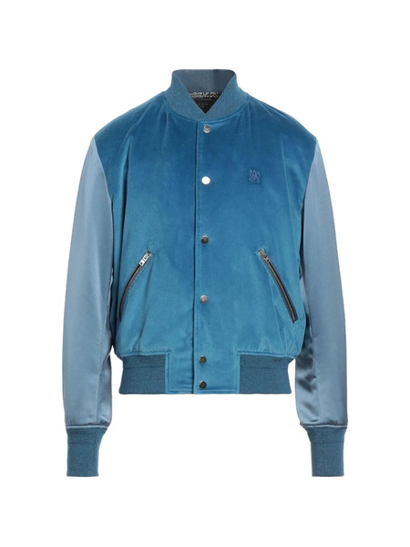  Amiri Velvet Satin Bomber Jacket - Blue 