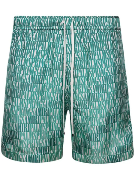  Amiri X Palm Logo-print Deck Shorts - Green 