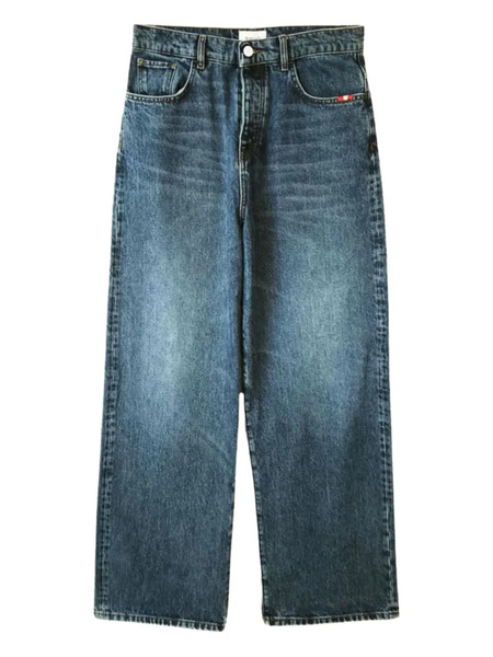  Amish Buttoned Wide-leg Jeans - Blue 