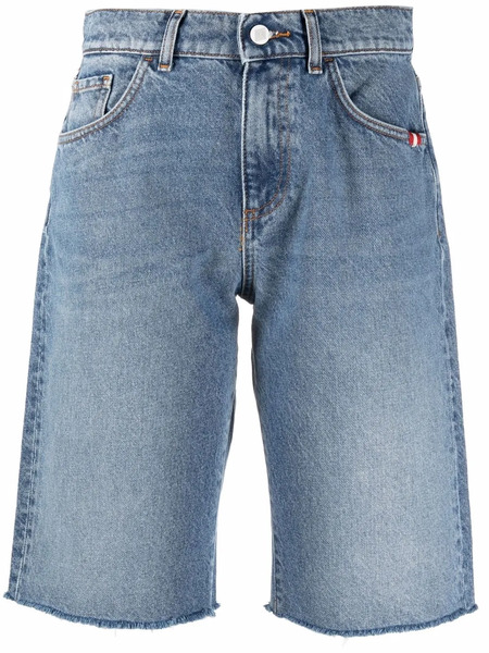  Amish Haley Knee-length Denim Shorts - Blue 