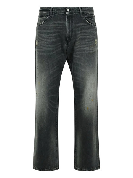  Amish James Distressed Regular Jeans - Black 