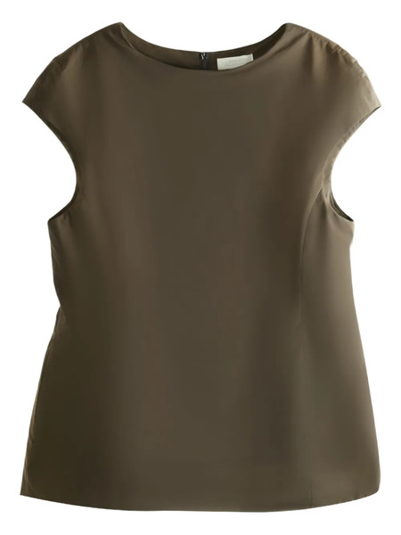  Amomento Cap-sleeve Top - Brown 