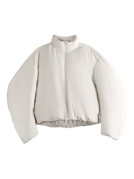  Amomento Zip-up Funnel-neck Jacket - White 