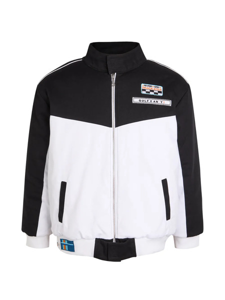  An-y1 Logo-patch Bomber Jacket - Black 